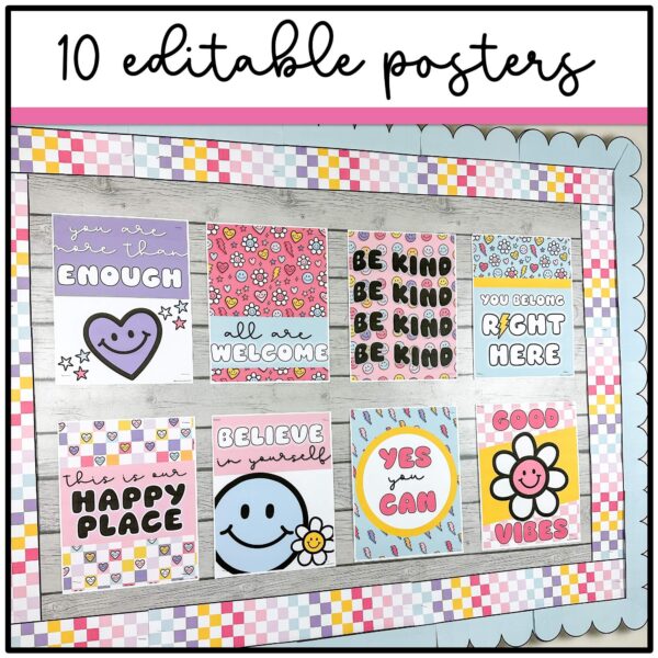retro-classroom-decor Happy Brights Classroom Posters