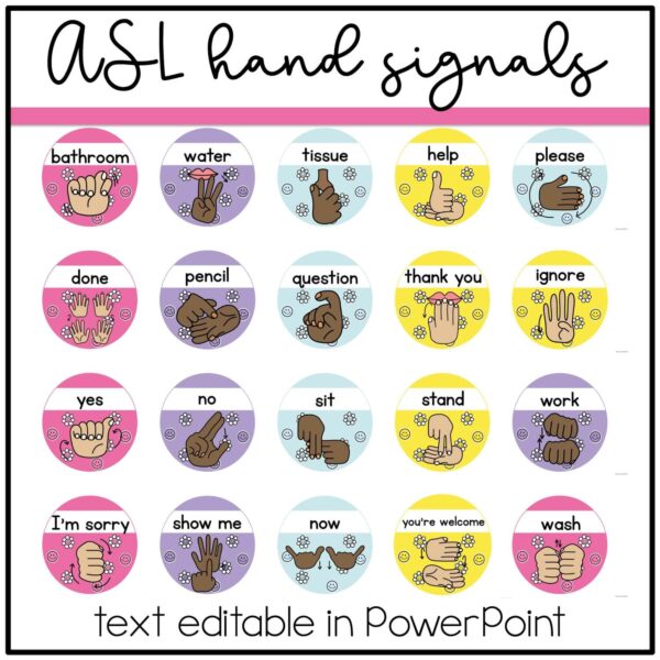 retro-classroom-hand-signals Happy Brights Hand Signals
