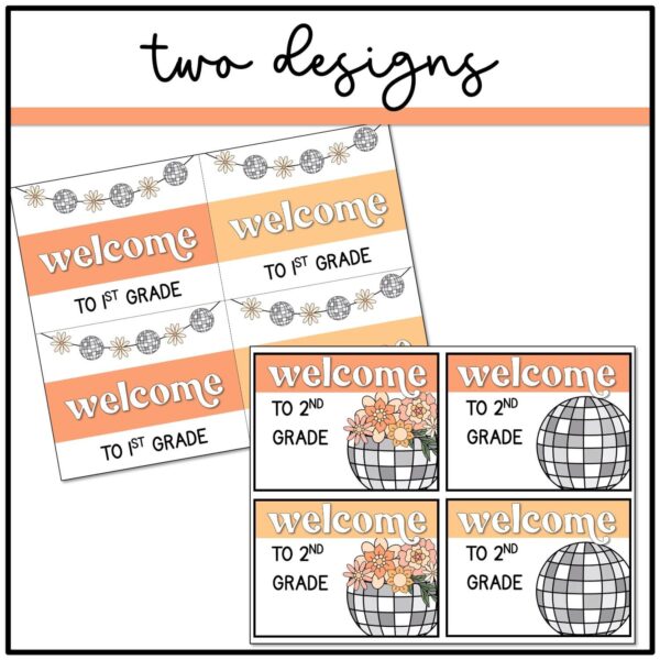 retro-postcards Disco Floral PostCard Templates