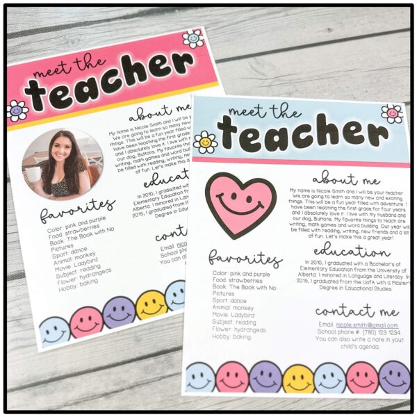 teacher-introduction-letter Happy Brights Meet the Teacher Template