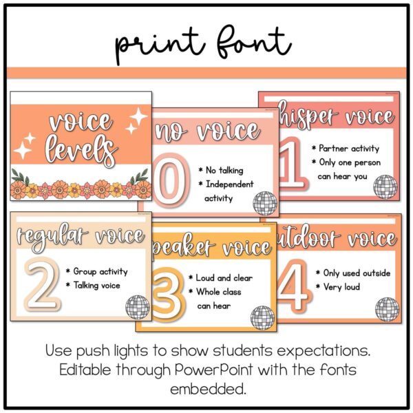 voice-level-display Disco Floral Voice Level Posters