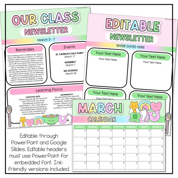 St. Patrick's Day Newsletter Template St. Patrick's Day Newsletter Template