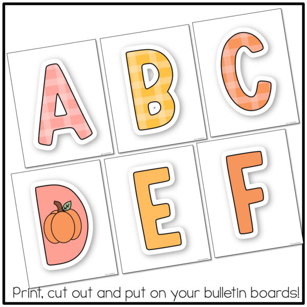 Fall Bulletin Board Letters Fall Bulletin Board Letters
