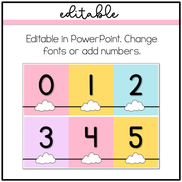 printable-number-line pastel number line