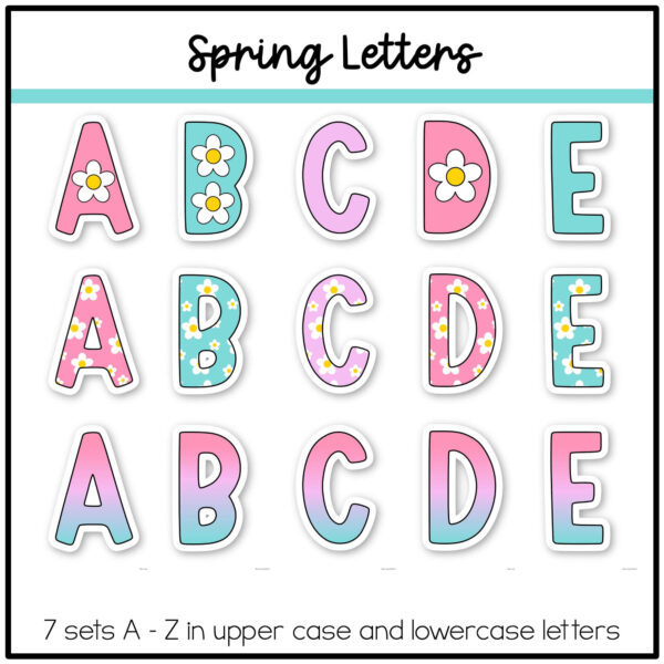 Spring bulletin board letters Spring bulletin board letters