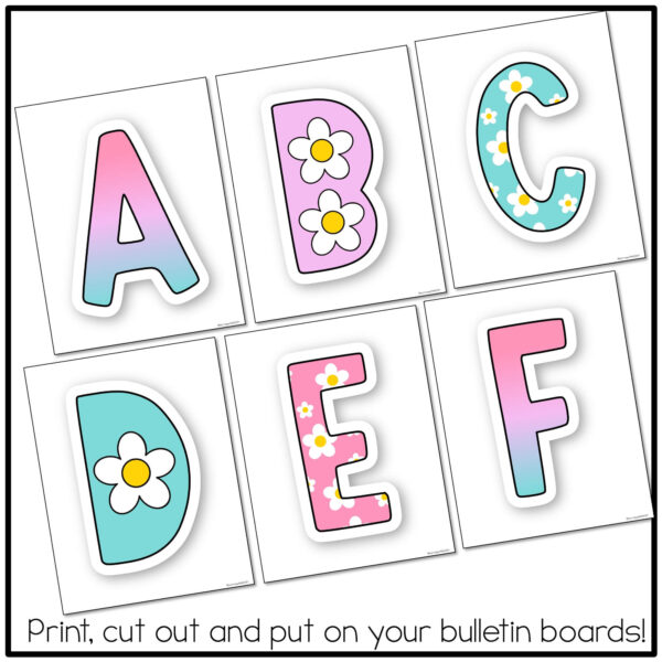 Spring bulletin board letters Spring bulletin board letters