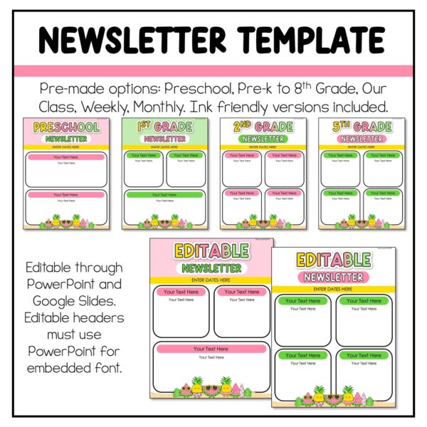 summer newsletter templates summer newsletter templates
