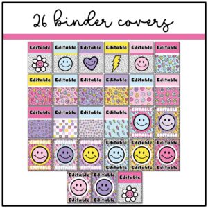 happy brights binder covers