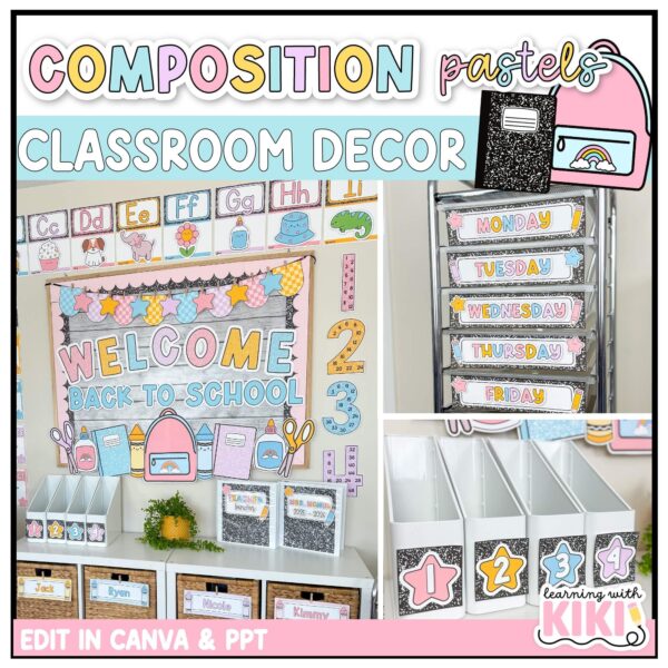 Composition Notebook Classroom Decor Bundle