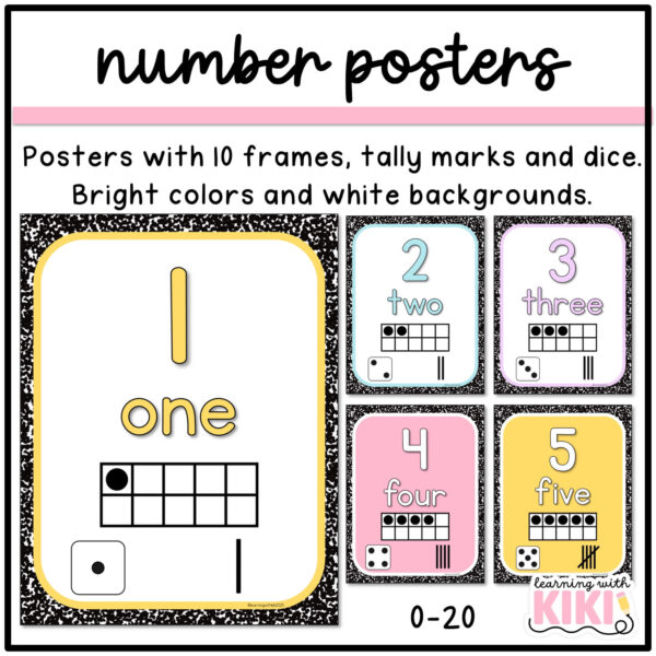 classroom-number-posters composition notebook number posters
