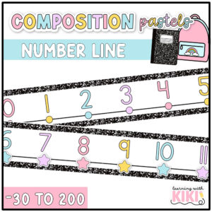 composition notebook number line