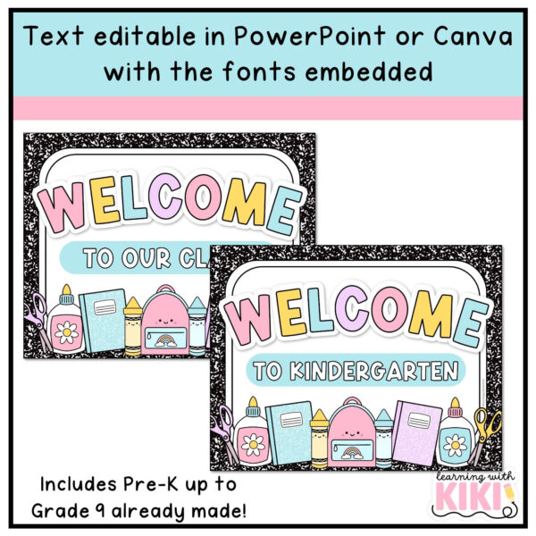 door-display composition notebook welcome display