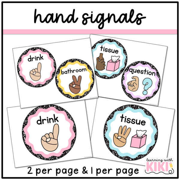 hand-signals composition notebook hand signals