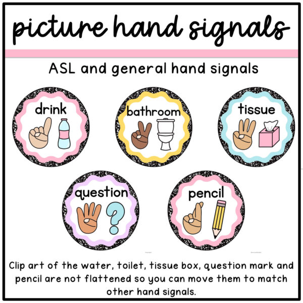 posters-hand-signals composition notebook hand signals